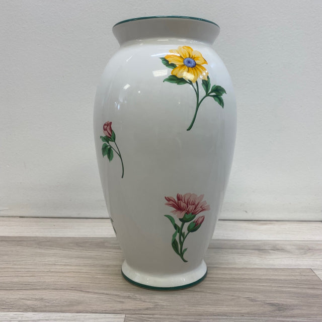 Tiffany & Co. White-Multicolor Oblong Porcelain Vase