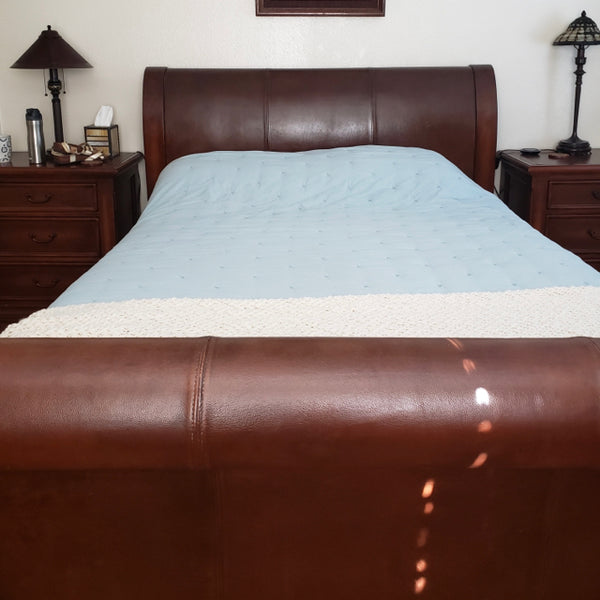 Brown Solid Bed Frame Queen Size