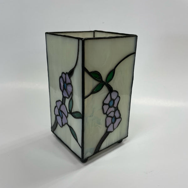 Handmade Beige-Multi Stained Glass Candle Holder(s)