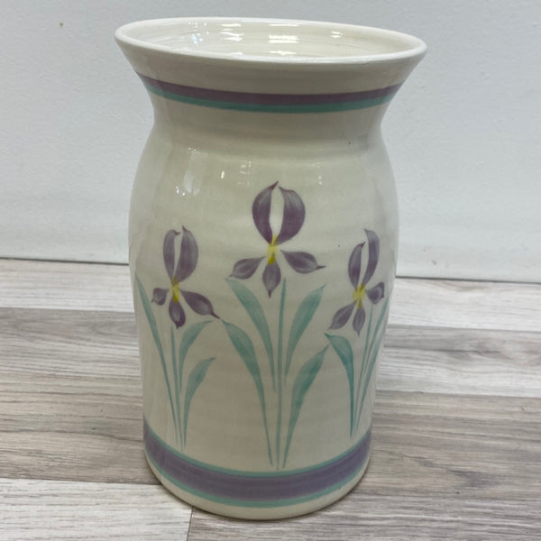 Handmade Beige-Multi Round Ceramic Pottery Vase