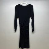 Norma Kamali Size S Women's Black Solid Long Sleeve Dress