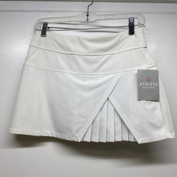 Athleta Size 2-XS Women's White Pleated Fabric Pull On Skort