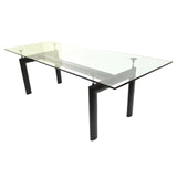 Le Corbusier for Cassina Metal-GLass Dining Room Table Model LC6