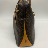 La Tour Eiffel Brown Leather Signature Satchel Handbag