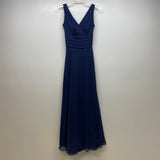 David's Bridal Size XS- 0 Women's Navy Solid Maxi Dress