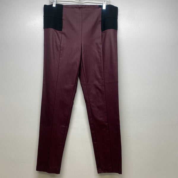 Thalia Sodi Size 14 Women's Burgundy Solid Jeggings Pants