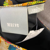 Maeve-Anthropologie Size S Women's Black-Multi Pattern Long Sleeve Dress