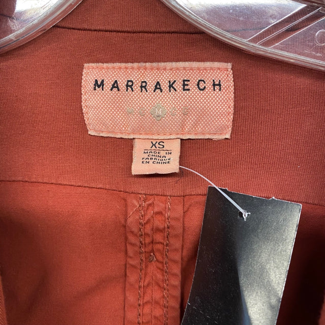 Marrakech- Antropologie Women's Size XS Rust Solid Button Down Jacket