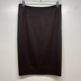 Donna Karan Women's Size 8 Brown Solid Pencil-Knee Skirt