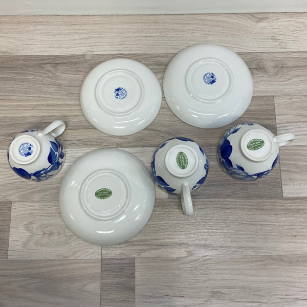 Stoke on Trent 菓器 Portmeirion Stoke on trent white blue Pottery Tea Set – Treasures