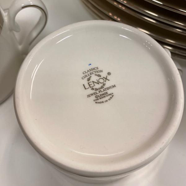 Lenox Classic Collection Jewel Platinum Fine Bone China Dinnerware