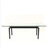 Le Corbusier for Cassina Metal-GLass Dining Room Table Model LC6