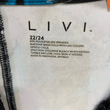 Livi Women's Size XXL Black-Multi Abstract Zip Up/Hoodie Hoodie