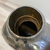 Large Round Metal Jar with Lid