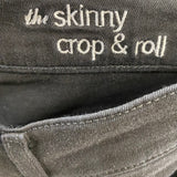 7 for all Mankind Size 27-4 Women's Black Solid The Skinny Crop & Roll Capri