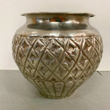 Silver Metal Round Vase