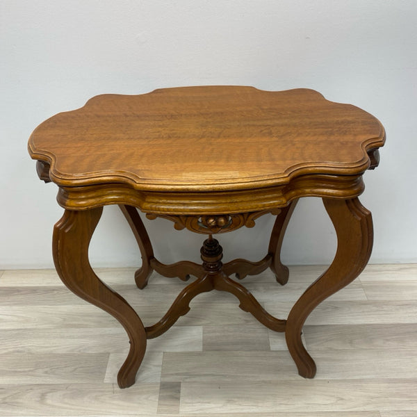 Brown Wood Victorian Style Side Table