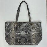 Michael Kors Gray-Multi Leather Snakeskin Tote Handbag