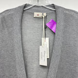 Adriano Goldschmied Size M Women's Gray Open Weave Long v neck Sweater