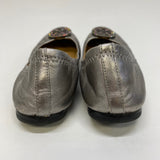 Tory Burch Size 7.5 Women's Silver Solid Ballet Flats Shoes