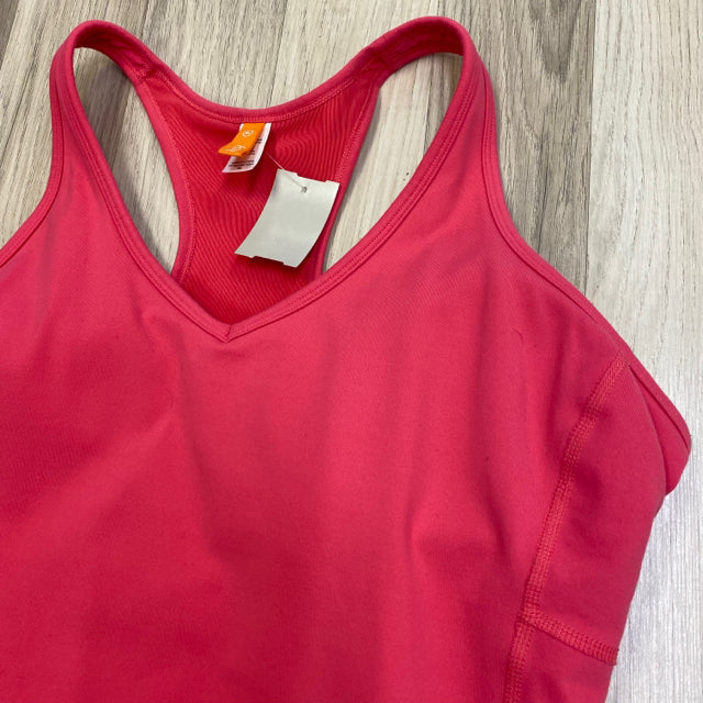 Lucy Size Xl Women's Pink Solid Racerback Activewear Top