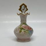 Limoge Heart Shaped Perfume Bottle Floral Handpainted by Emma Seitz