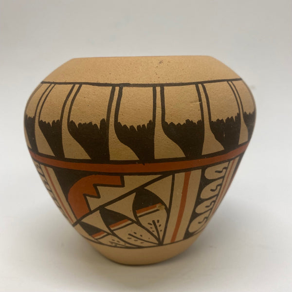 Andrea Fragua Southwestern Tan-Multi Clay Vase