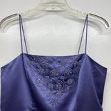 Alex Evenings Women's Size M Purple Beaded Spaghetti Strap Dress w Jacket
