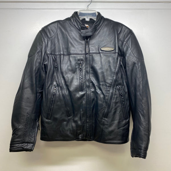Harley Davidson Size L Black Leather Men's Men's Jacket – Treasures Upscale  Consignment
