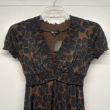 Maggy Boutique Size 8-M Women's Black-Brown Pattern Empire Waist Dress