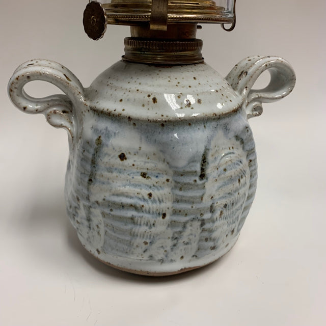 Tan-Multi Pottery Oil Lamp