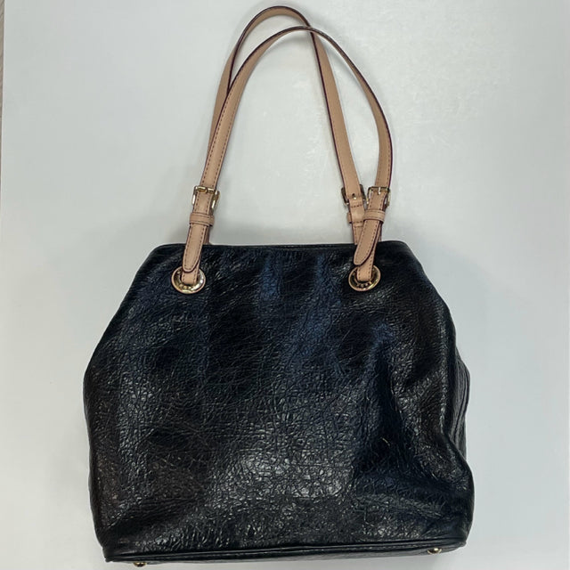 Michael Kors Black Leather Textured Tote Handbag – Treasures  display picture 1