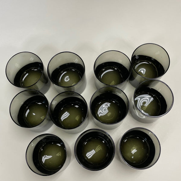 Sasaki Green Glasses 3.5"H - Set of 11