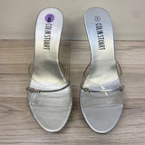 Colin Stuart Size 8 Silver Women's Beaded High Heel Shoes