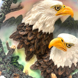 Coach House G.A. 3D Bald Eagle Heads on Decorative Plate