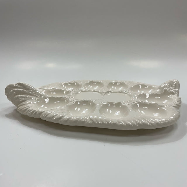 Ron Gordon Designs Off White Ceramic Egg Tray / Plate