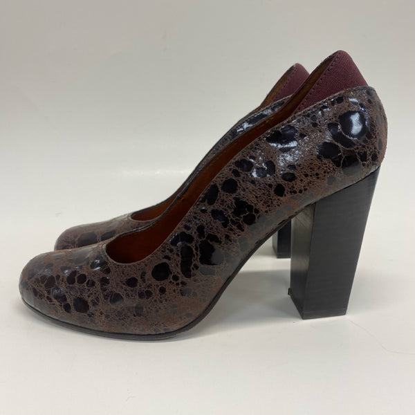 Donald J Pliner Size 7.5 Women's Brown Animal Print Heel Shoes