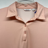 Lady Hagen Size Xl Women's Peach Pattern Polo Activewear Top