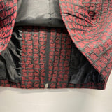 Due per Due Women's Size L Red-Black Pattern Zip Up Jacket