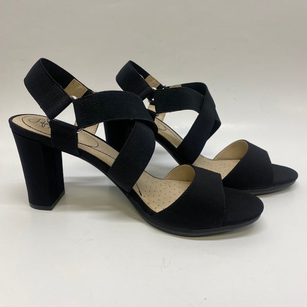 LifeStride Size 10 Women's Black Solid High Heel Sandals