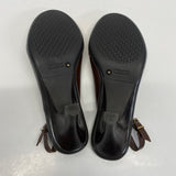Nurture Size 7 Women's Brown Color Block Slingback Sandals