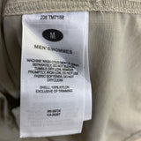 Columbia Men's Size M Tan Nylon Solid Men's Short Sleeve Shirt