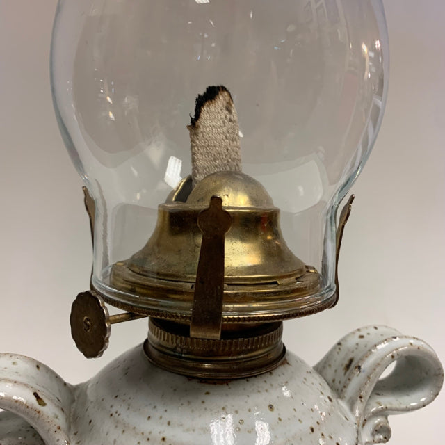 Tan-Multi Pottery Oil Lamp