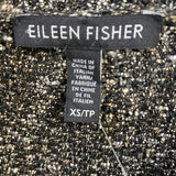 Eileen Fisher Size XS Women's Black-Multi Tweed Open Front Sweater