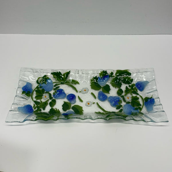 Peggy Karr Clear-Multi Glass Tray
