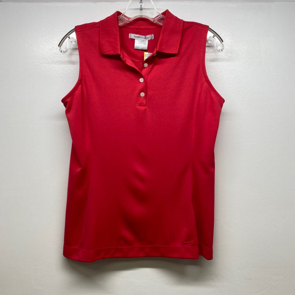 Nike Golf Women's Size S Red Solid Sleeveless Activewear Top