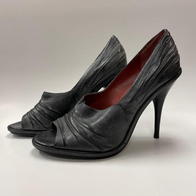 Luxury Rebel Size 40-9 Women's Charcoal Distressed High Heel - Open Toe Shoes
