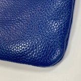 Roberto Cavalli Blue Leather Pebbled Shoulder Handbag