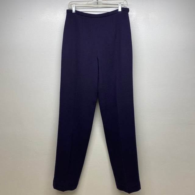 Worth Size 8 Women's Purple Solid Trouser Pants