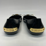 Ted Baker Size 5 Women's Black-Gold Solid Slip On Flats